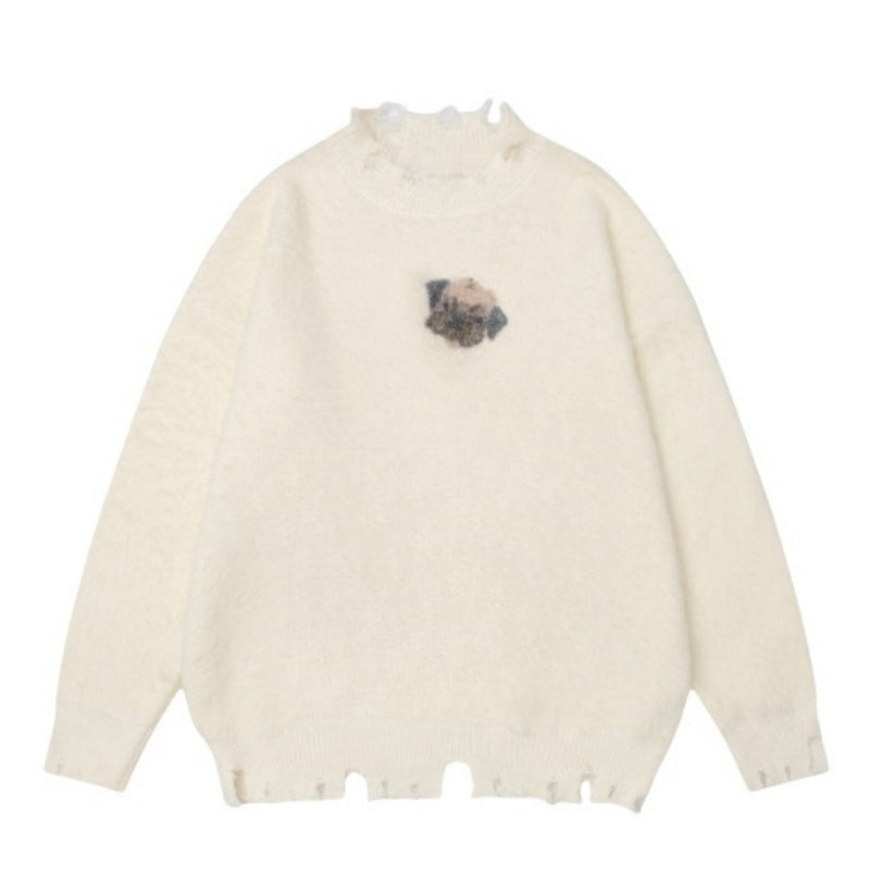 Cute Puppy Graphic Apricot Sweater